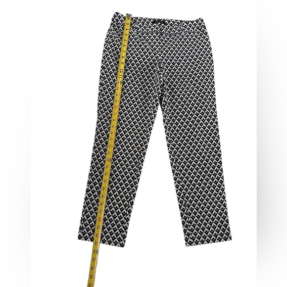 White House Black Market Slim Ankle Pants Womens Size 6R Geometric Print - Picture 4 of 16